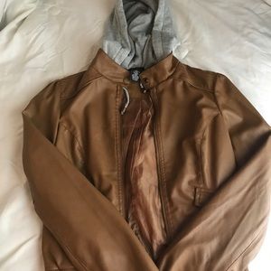 Faux Cropped Leather Jacket from Rue 21